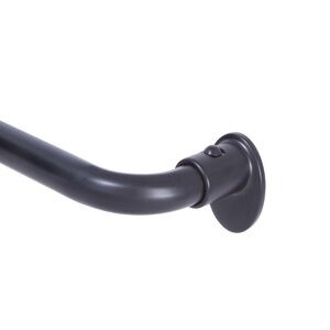 Kenney Lunar 5/8" Blackout Room Darkening Adjustable Wrap Around Curtain Rod Set